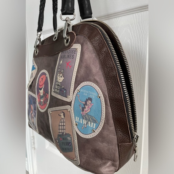 Barbara Rihl Paris Leather Zip - Around Purse Travel Tote Bag, Brown, Women’s - Picture 5 of 9